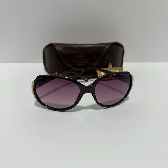NWT _ FOSSIL Black Acetate with Crystals Frame Women's Sunglasses - Picture 2 of 5